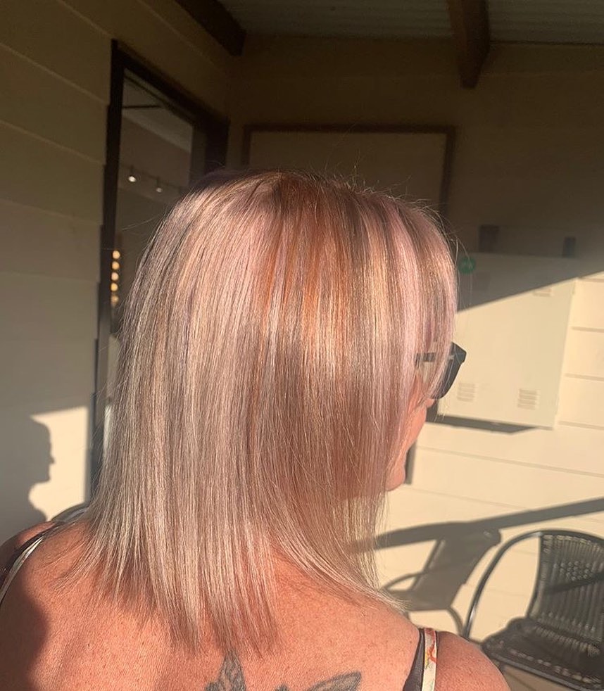 Beautiful Blonde With Stunning Copper  Rose Foils …