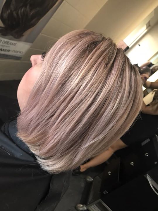 pink champagne hair color