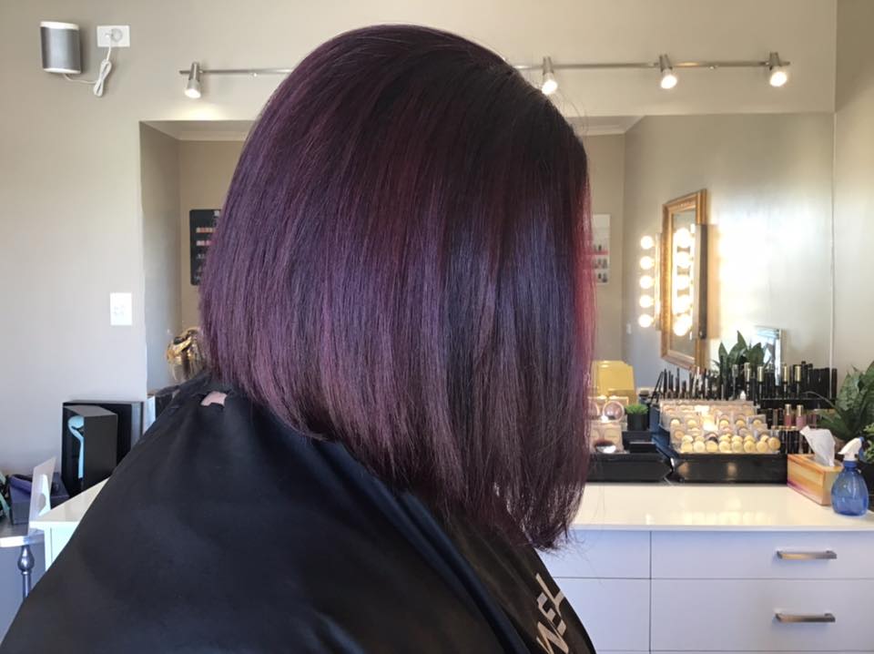 Deep Plum Burgundy hair perfect for coming into ... - La Mode Hair and  Beauty