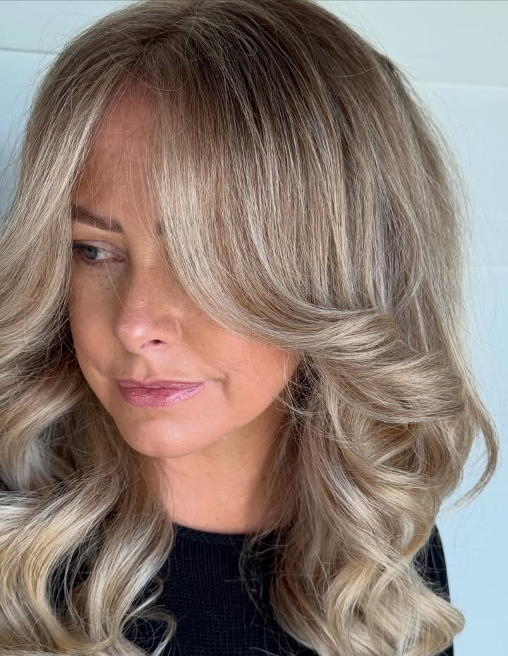 Champagne Veil lived-in blonde at La Mode Gympie