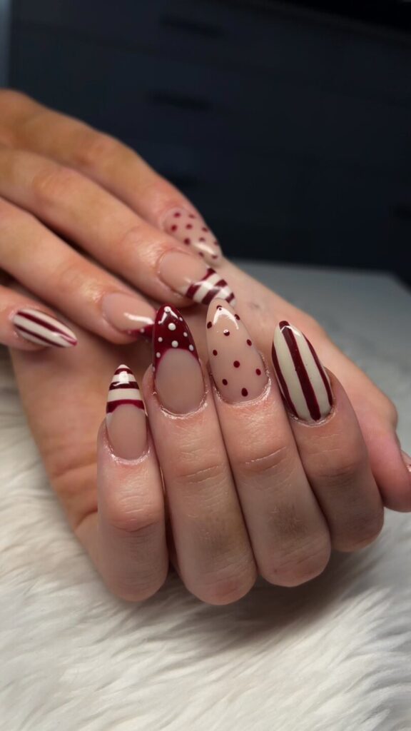 Full set of nails freshly finished at La Mode Gympie