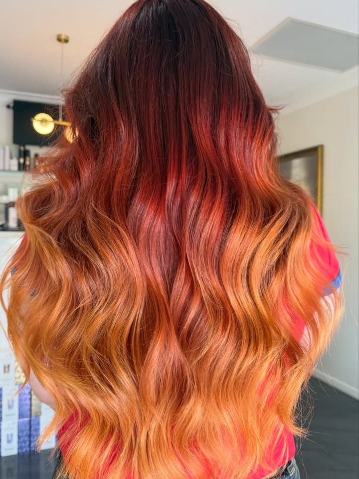 Soft, glossy finished hair styled by Lou at La Mode Gympie