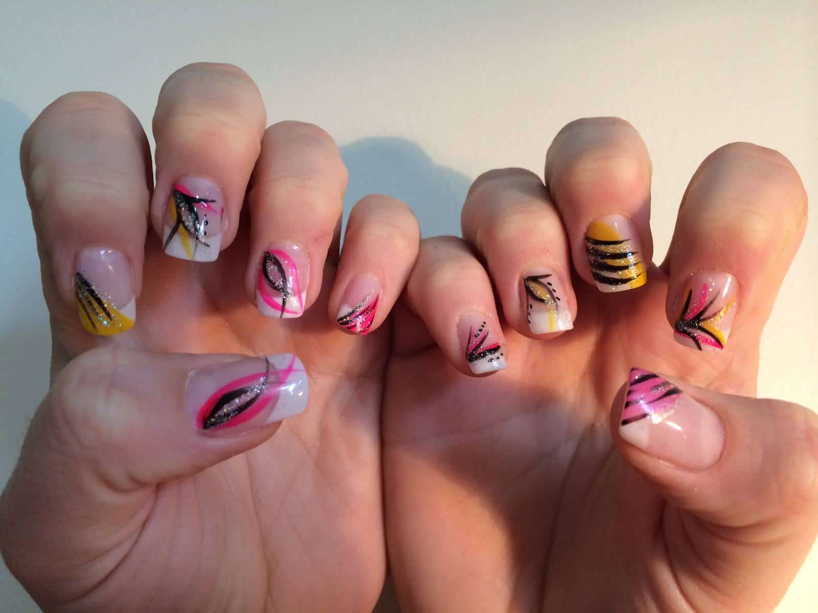 Creative gel nail art by La Mode Hair and Beauty
