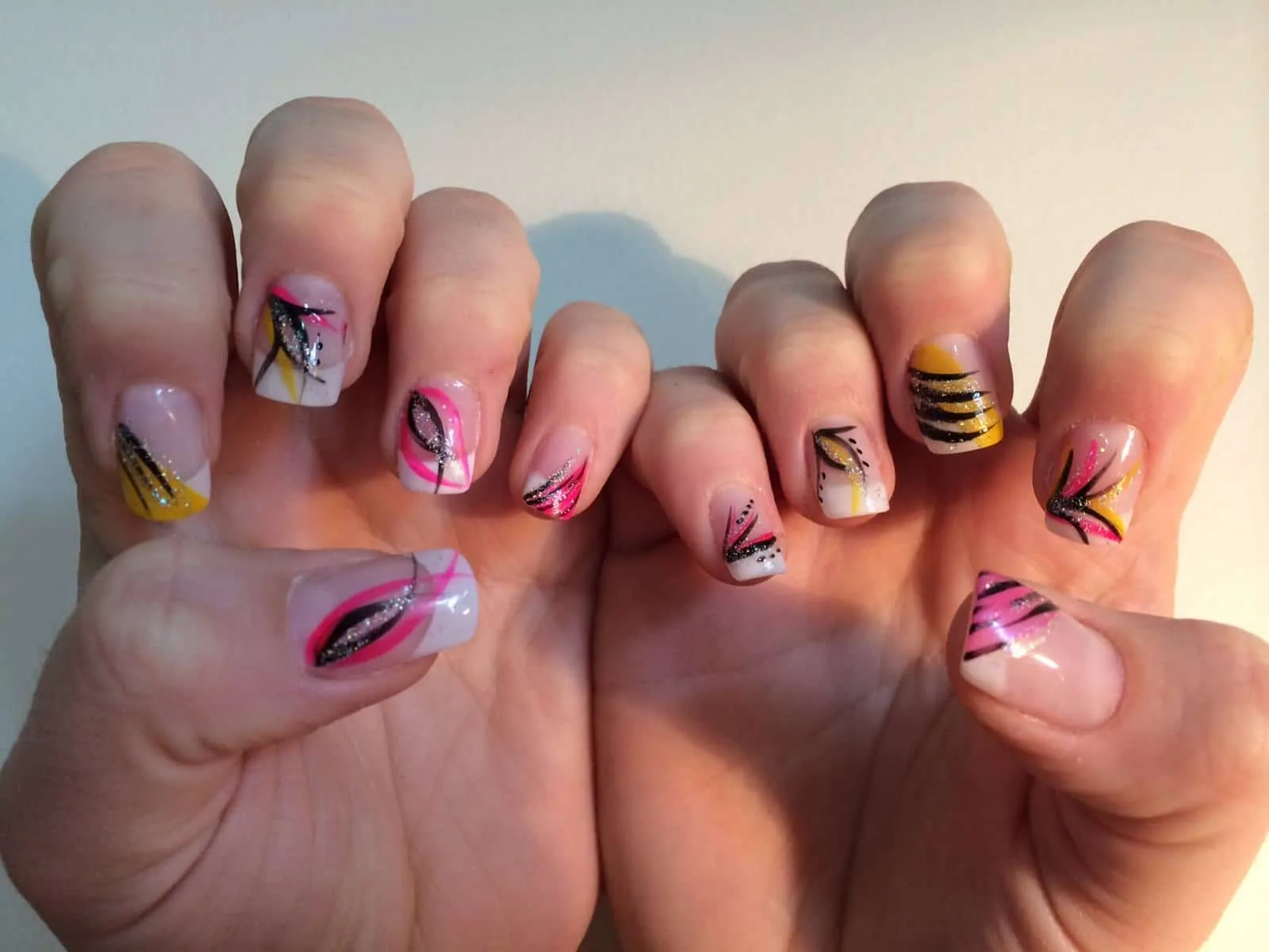 Creative gel nail art by La Mode Hair and Beauty