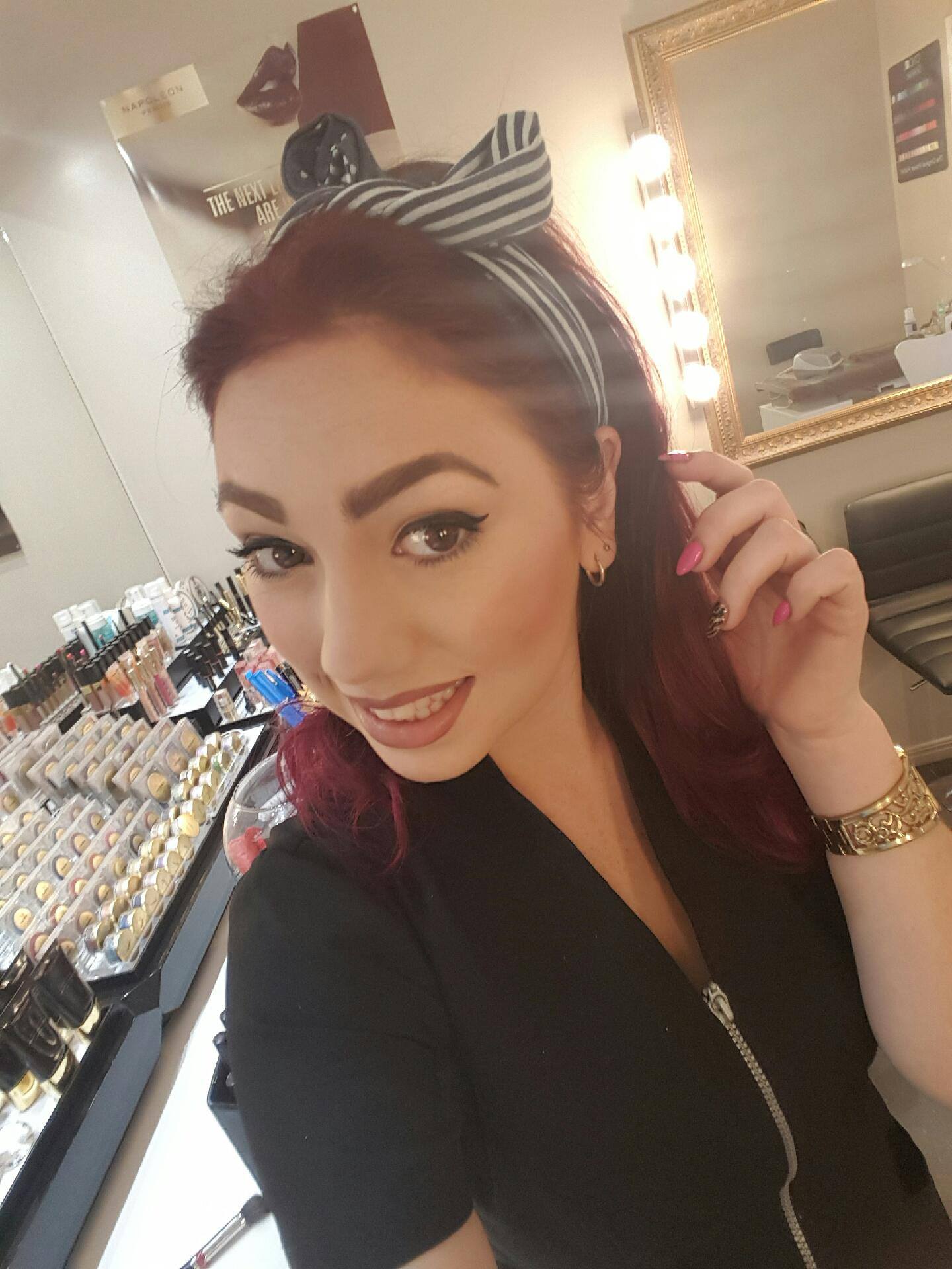 A La Mode stylist at work in the Gympie salon