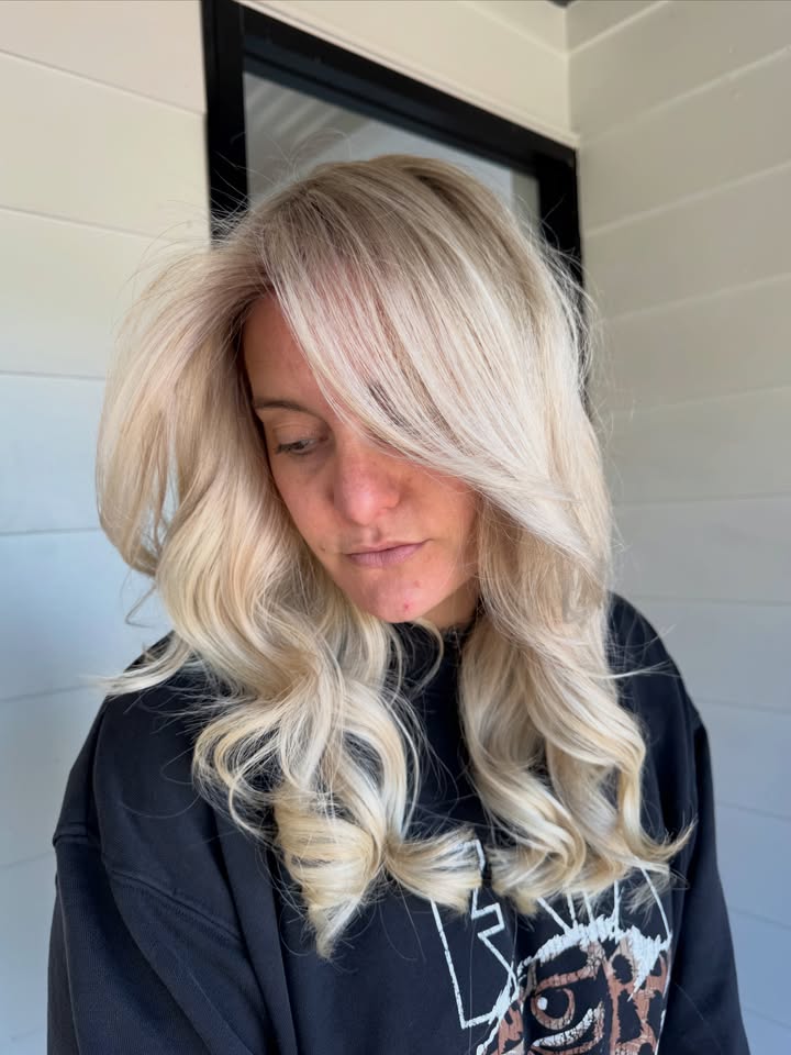 Pearl butter blonde transformation at La Mode Gympie