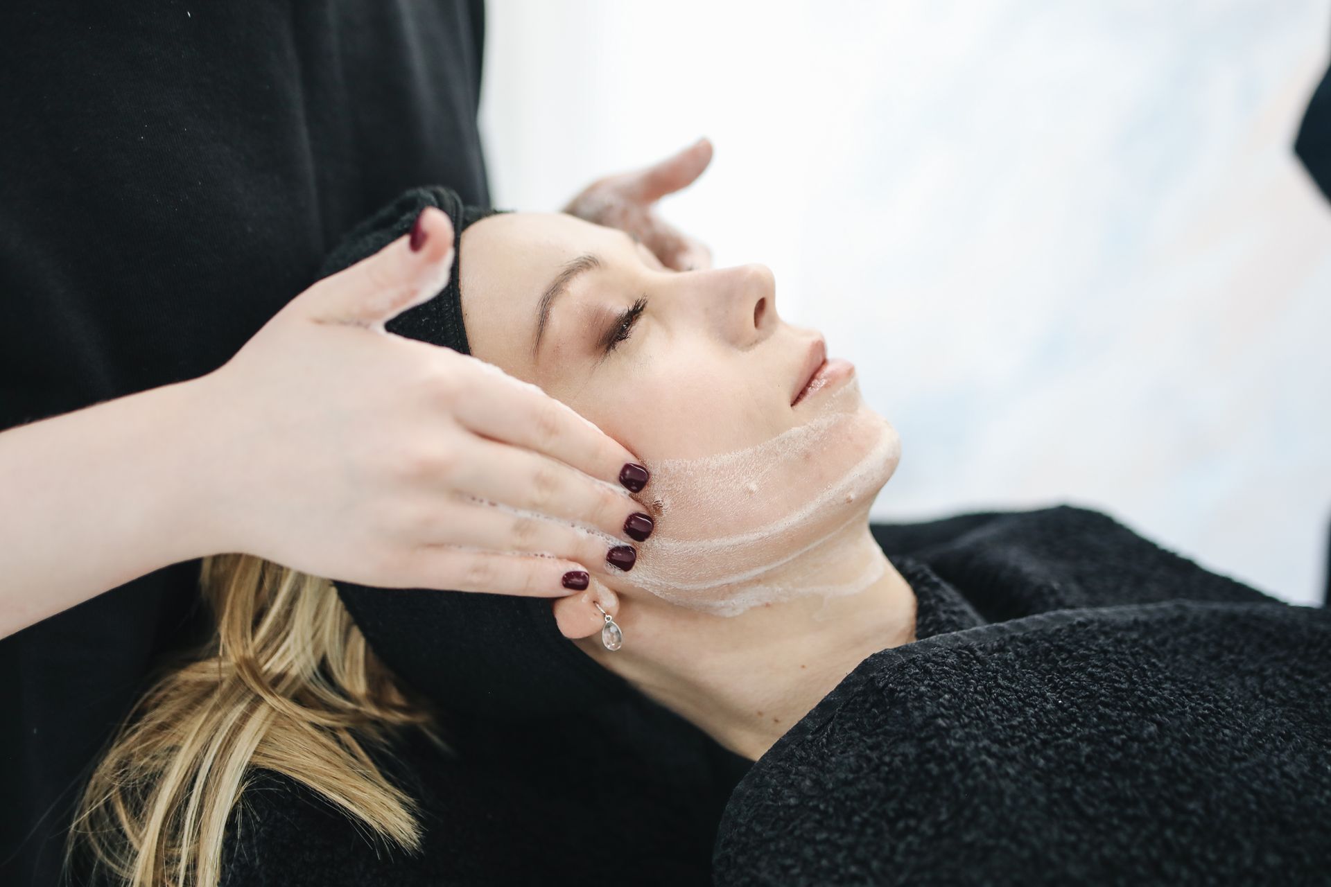 Skin treatment in progress