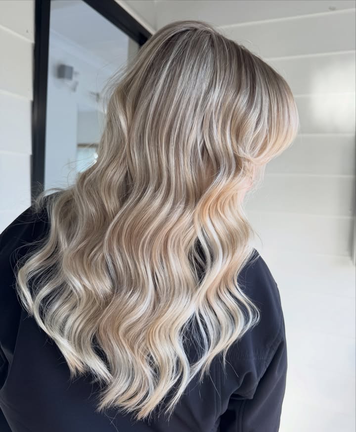 Vanilla silk blonde with Wella at La Mode Gympie