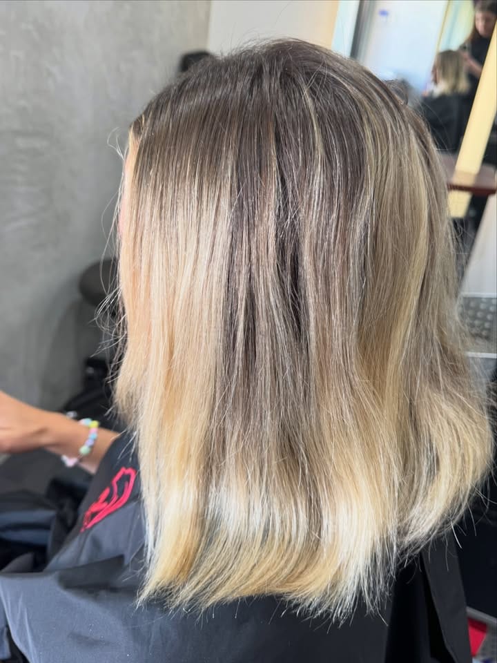 La Mode Hair and Beauty Hair Salon & Beauty Clinic, Gympie QLD New Wella Pure Perfection, now in salon Foiled blonde sections being worked through the hair at La Mode Gympie